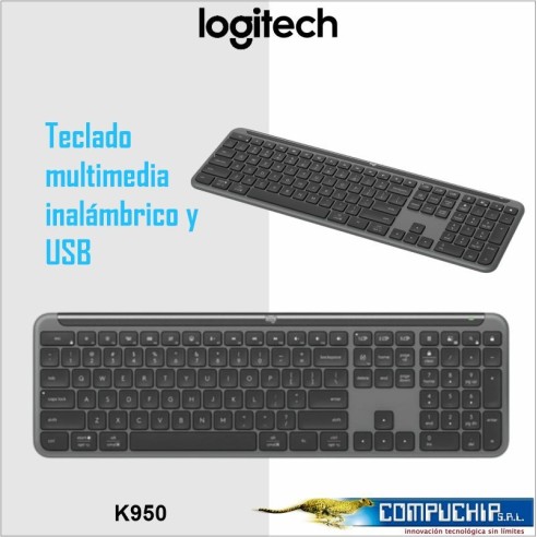Teclado Inalámbrico Logitech Signature Slim K950 Negro