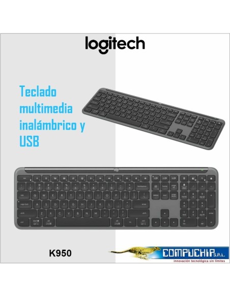 Teclado Inalámbrico Logitech Signature Slim K950 Negro