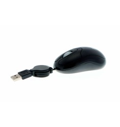 Mouse óptico con cable retráctil