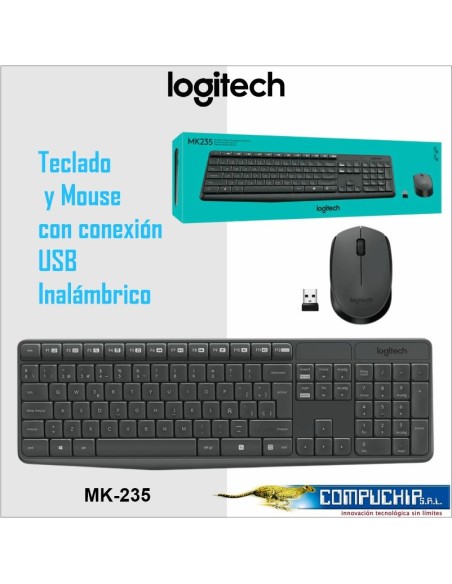 KIT LOGITECH MK235 WIRELESS TECLADO + MOUSE