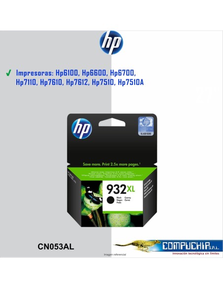 TINTA HP CN053AL (932XL) NEGRO (1000 PAG)