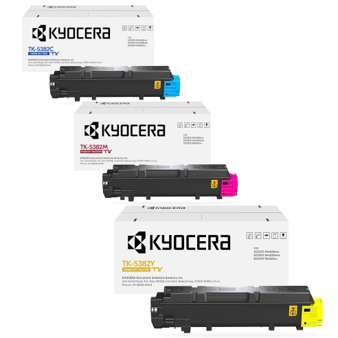 Toner KYOCERA TK-5382 magenta, cyan y amarillo