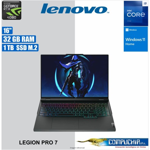 Notebook Lenovo Legion Pro 7, 16" WQXGA IPS, Core i9-14900HX 2.2/5.8GHz, 32GB DDR5-5600MHz