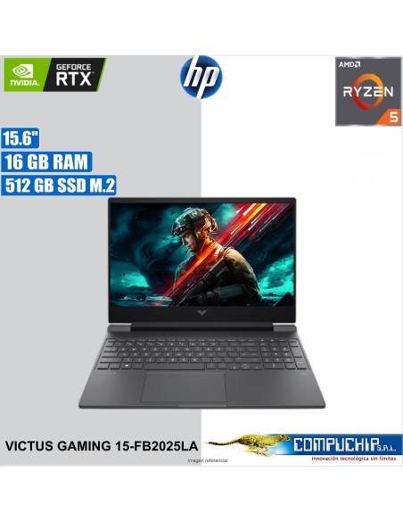 Notebook HP Victus Gaming 15-fb2025la, 15.6" FHD IPS, Ryzen 5 8645HS 5GHz 16GB DDR5-5600