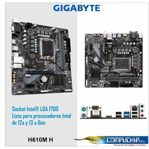 Motherboard Gigabyte H610M H DDR4, Chipset Intel H610, LGA1700, mATX