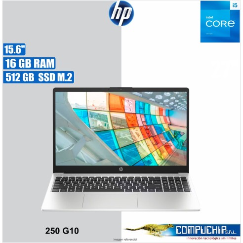 Notebook HP 250 G10, 15.6" LCD LED SVA HD, Intel Core i5 1334U Max 4.6GHz, 16GB DDR4-3200
