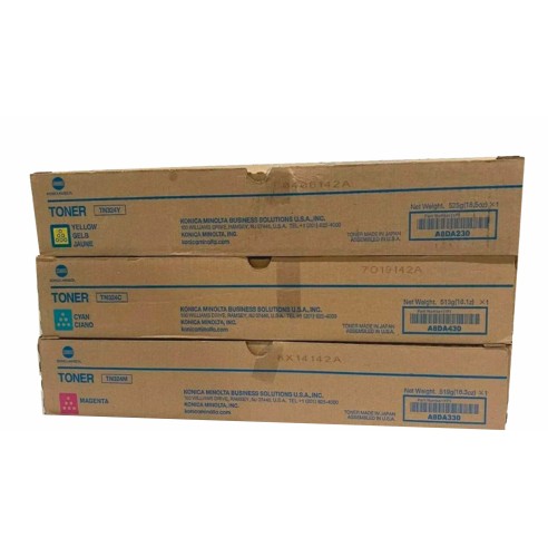 Toner Konica Minolta TN-324, CYAN, MAGENTA, AMARILLO