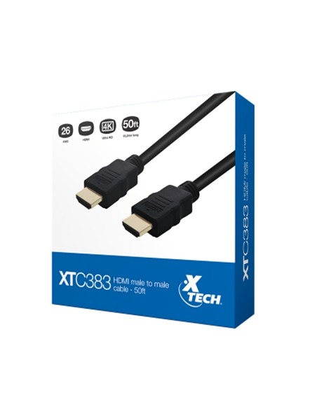 Cable Xtech plano con conector HDMI macho a HDMI macho - 15,24 Metros