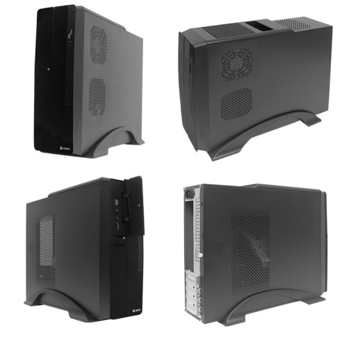 Case TEROS TE-1039S, Slim, 250 W, USB 3.0 / USB 2.0, audio HD, DVD, negro