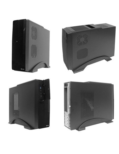 Case TEROS TE-1039S, Slim, 250 W, USB 3.0 / USB 2.0, audio HD, DVD, negro