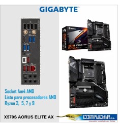 Motherboard Gigabyte X570S AORUS ELITE AX (rev. 1.1) Chipset AMD X570, Socket AMD AM4, ATX