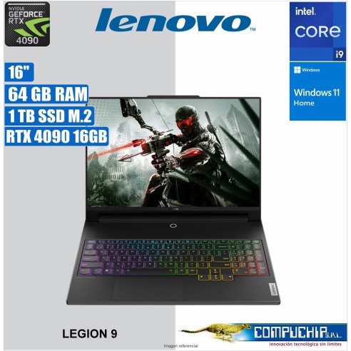 Notebook Lenovo Legion 9, 16" 3.2K Mini LED, Core i9-14900HX 2.2/5.8GHz, 64GB DDR5-5600MHz