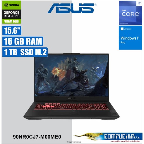 Notebook ASUS FX507VU-LP180, 15.6" FHD Value IPS, Core i7-13620H hasta 4.90GHz, 16GB DDR5, RTX4050