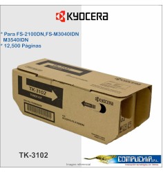 TÓNER KYOCERA TK-3102, NEGRO, 12500 PAGINAS, PARA FS-2100DN/FS-M3040IDN.