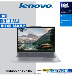Notebook LENOVO ThinkBook 14 G7 IML, 14" WUXGA IPS, Core Ultra 7 155H 4.8GHz, 16GB DDR5-5600