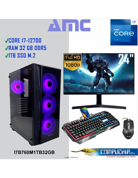 PC Intel Core i7-14700 2.10/5.40GHz, 16GB DDR5, 1TB M.2 SSD