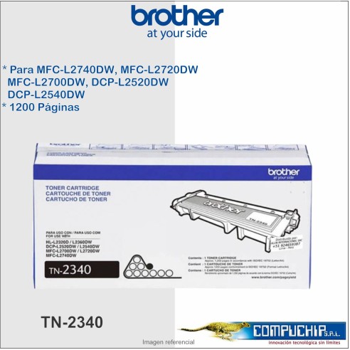 TONER BROTHER TN-2340 PARA DCPL2540DW / HL-L2360DW/ 1,200 PÁGINAS.