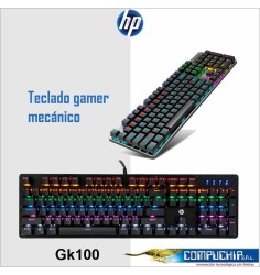 TECLADO MECANICO GAMER HP BLACK GK100
