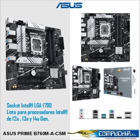 Motherboard ASUS PRIME B760M-A-CSM, Chipset Intel B760, LGA1700, Micro ATX