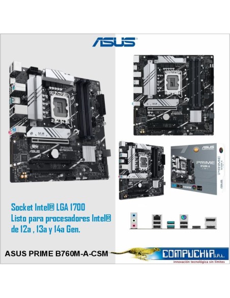 Motherboard ASUS PRIME B760M-A-CSM, Chipset Intel B760, LGA1700, Micro ATX