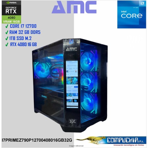 PC Intel Core i7-12700 2.10/4.90GHz, 32GB DDR5, 1TB SSD , RTX 4080 16GB