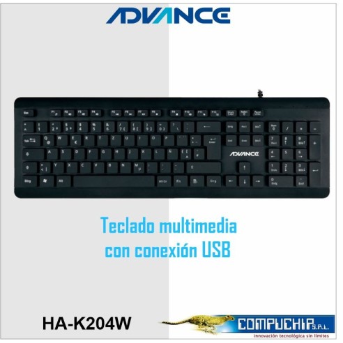 TECLADO MULTIMEDIA ADVANCE ADV4022N