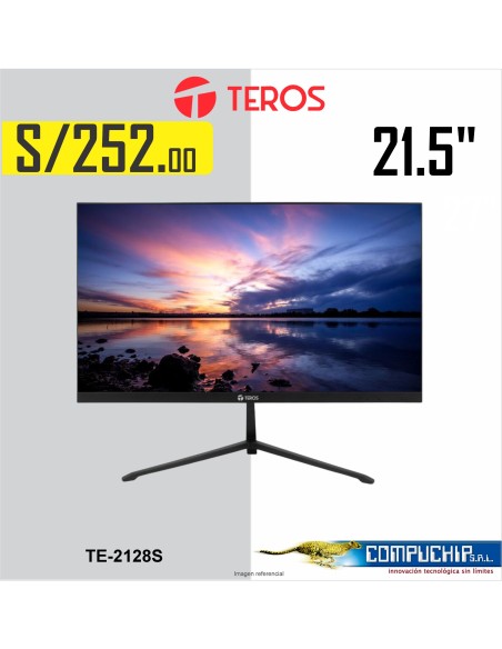 Monitor Teros TE-2128S, 21.5" IPS, 100Hz, 1920x1080, Full HD, HDMI, VGA, VESA, FREESYNC