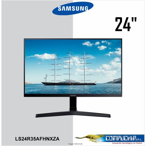 Monitor Samsung SR35 LS24R35AFHNXZA, 24" LED, 1920x1080 IPS FHD, HDMI y VGA.