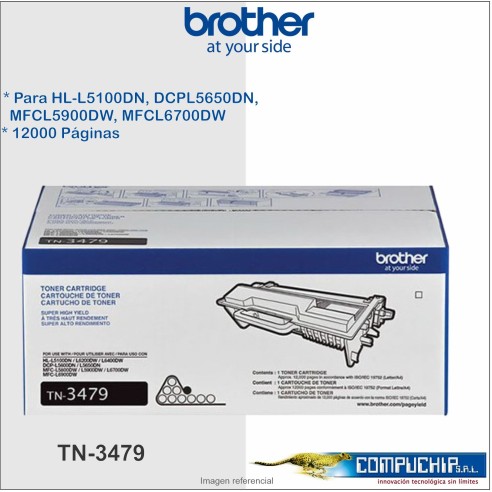 TONER BROTHER TN-3479 NEGRO ORIGINAL, 12,000 PAGINAS.