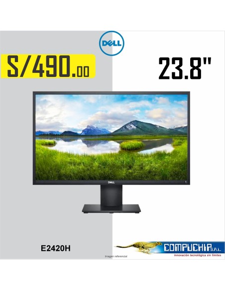 MONITOR DELL E2420H, 23.8", WLED FHD, 1920X1080, VGA / DP / 100 - 240 VAC.