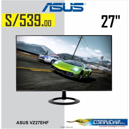 Monitor para juegos ASUS VZ27EHF 27" Full HD 1920 x 1080 IPS, 100 Hz,sincronización adaptativa, MPRT de 1 ms, HDMI.