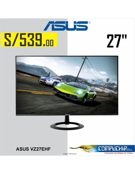 Monitor para juegos ASUS VZ27EHF 27" Full HD 1920 x 1080 IPS, 100 Hz,sincronización adaptativa, MPRT de 1 ms, HDMI.
