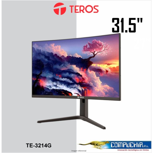 Monitor Curvo Gaming Teros TE-3214G, 31.5" 2K QHD, 2560 x 1440, HDMI/ DisplayPort/FREESYNC