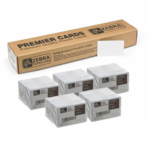 TARJETAS DE PVC ZEBRA - POLICLORURO DE VINILO - PAQUETE DE 500