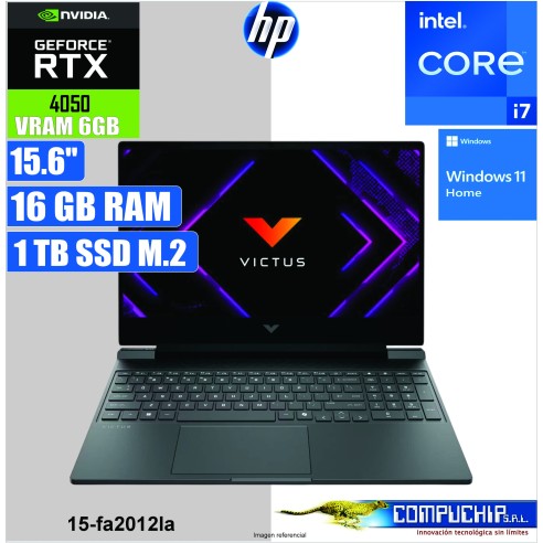 Laptop Gaming VICTUS 15-fa2012la, Intel Core i7, 16 GB, 1 TB SSD, 15.6, FHD Windows 11 Home