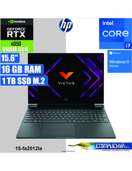 Laptop Gaming VICTUS 15-fa2012la, Intel Core i7, 16 GB, 1 TB SSD, 15.6, FHD Windows 11 Home