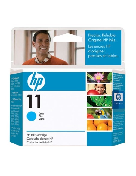 CARTUCHO DE TINTA HP 11 (C4826A) CYAN, 28ML.