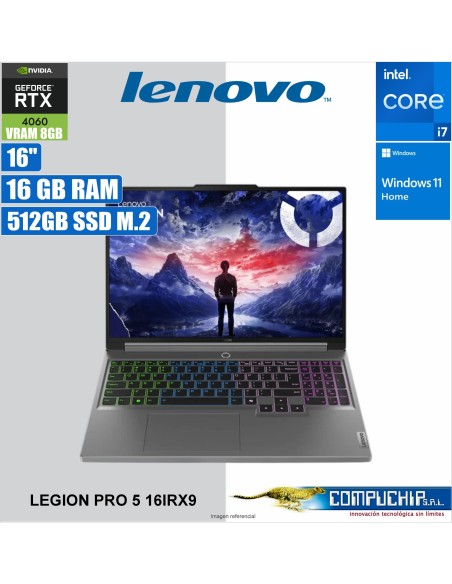 Laptop Lenovo Legion Pro 5 16IRX9, 16" FHD IPS, Core i7-14700HX 5.5GHz, 16GB DDR5-5600