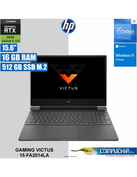 Laptop Gaming VICTUS 15-fa2014la, Intel Core i5, 16 GB DDR4 3200MHz, 512 GB SSD, 15.6 FHD, Windows 11 Home