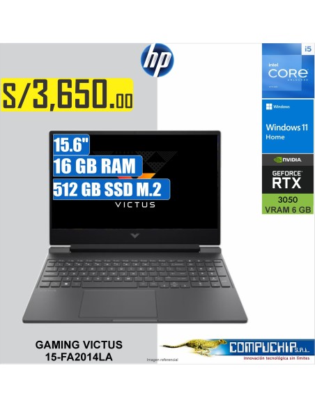 Laptop Gaming VICTUS 15-fa2014la, Intel Core i5, 16 GB DDR4 3200MHz, 512 GB SSD, 15.6 FHD, Windows 11 Home