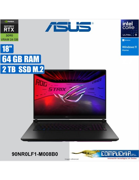 NB ASUS G835LX-SA119W 18" WQXGA MiniLED/Core Ultra 9 275HX 5.4GHz/64GB DDR5/RTX 5090 24GB