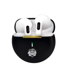 AUDIFONO INALAMBRICO GAME PRO TWS PRO 6 METALLIC, CON MICROFONO, BLUETOOTH 5.3, COLOR NEGRO
