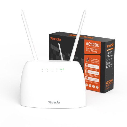 ROUTER TENDA Wi-Fi 4G LTE de doble banda AC1200 4G07
