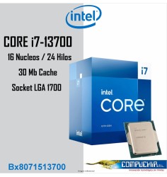 Procesador Intel Core i7-13700 2.10/5.20GHz 30MB SmartCaché LGA1700, 65W, Intel 7(10nm)