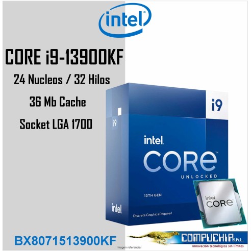 Procesador Intel Core i9-13900KF 2.20/5.80GHz 36MB SmartCache LGA1700, 125W, Intel 7(10nm)