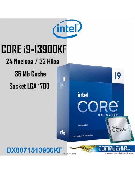 Procesador Intel Core i9-13900KF 2.20/5.80GHz 36MB SmartCache LGA1700, 125W, Intel 7(10nm)
