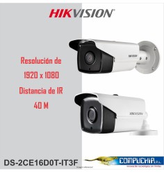 CÁMARA HIKVISION MINI BALA FIJA DE 2MP DS-2CE16D0T-IT3F