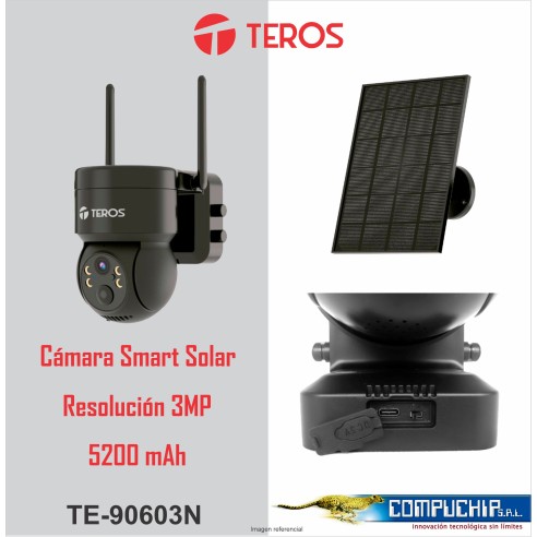 CÁMARA SMART SOLAR TEROS, RESOLUCIÓN 3MP,WIFI