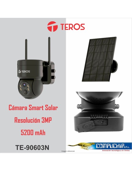 CÁMARA SMART SOLAR TEROS, RESOLUCIÓN 3MP,WIFI
