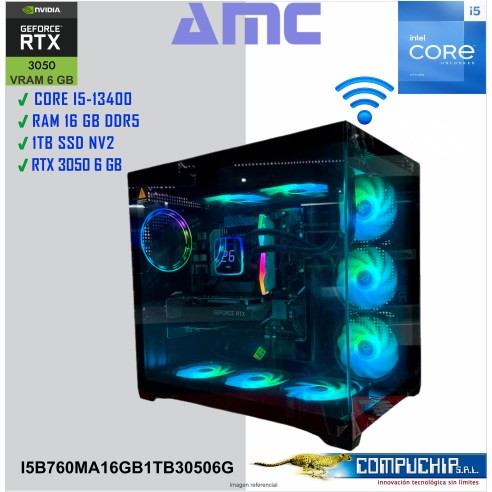PC AMC INTEL CORE i5-13400 2.50/4.60GHz, 16GB DDR5, 1TB M.2 SSD, RTX 3050 6G.